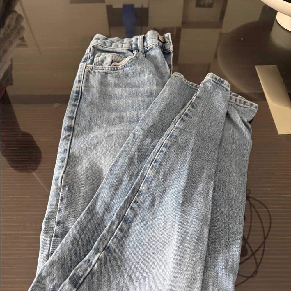 Classic Light Blue Baggy High Rise Jeans